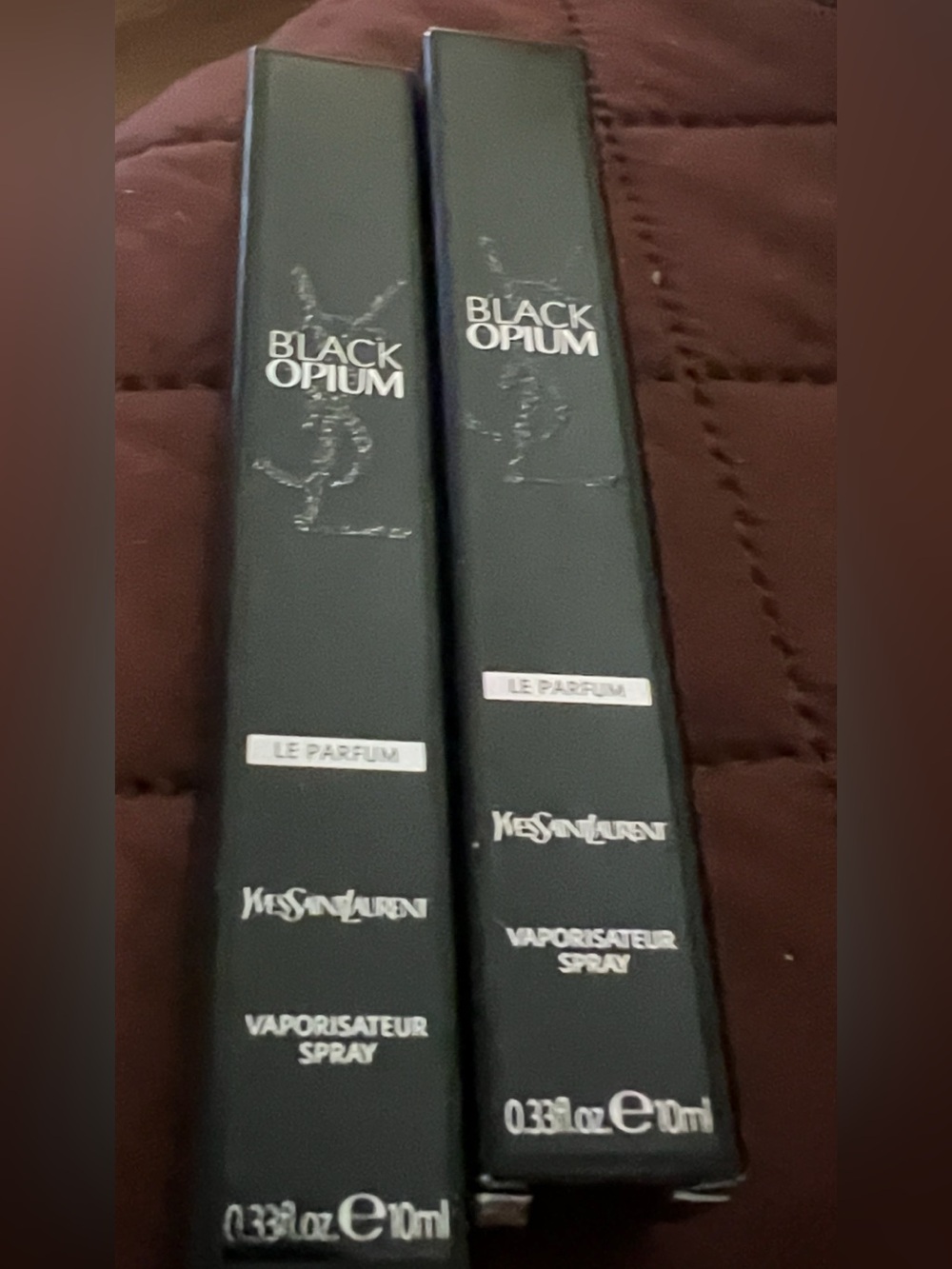 2 Yves Saint Laurent Black Opium travel perfume
